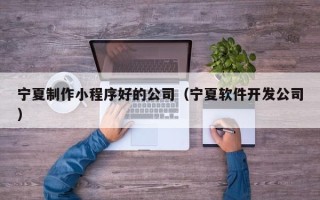 武安宁夏制作小程序好的公司（宁夏软件开发公司）
