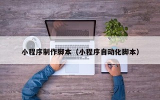 武安小程序制作脚本（小程序自动化脚本）
